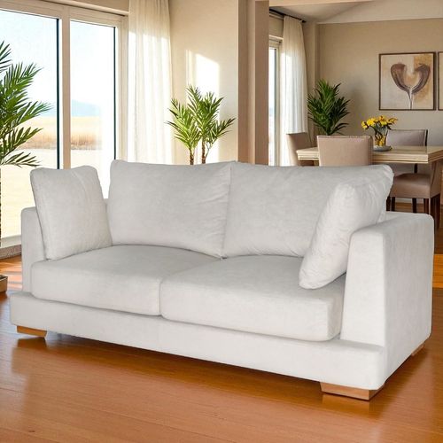 Sofa Selim 3 puestos en tela, beige
