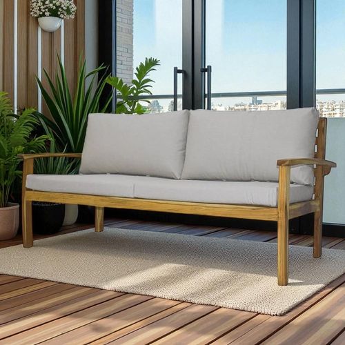 Sofa Arka 3 puestos en sintetico, arena