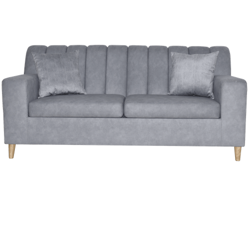 Sofa Osaka 3 puestos en tela, gris