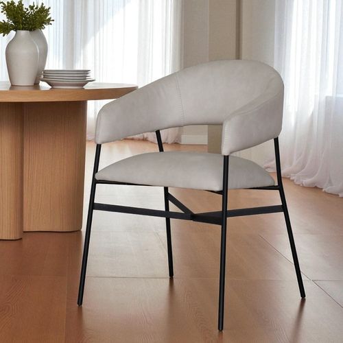 Silla de Comedor Tex Negro/tela/arena