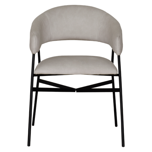 Silla de Comedor Tex Negro/tela/arena
