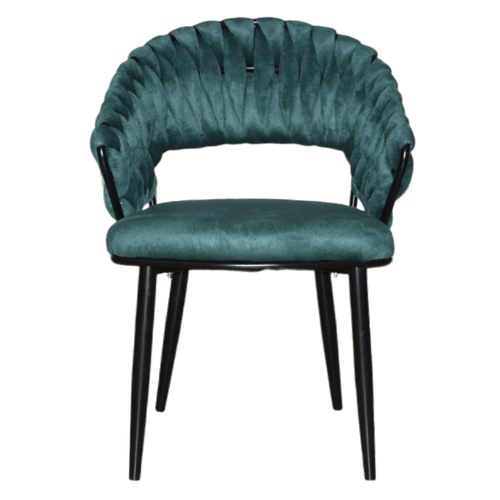 Silla Decorativa Kuzey Tela Verde/dorada