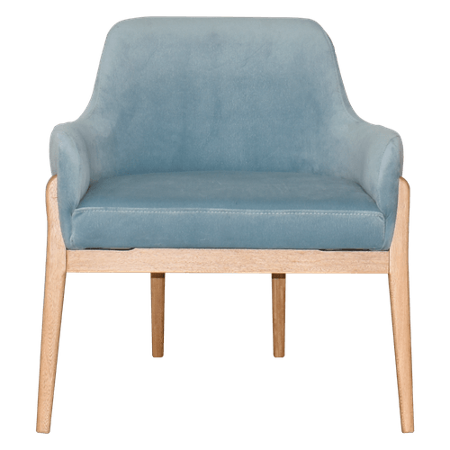 Silla decorativa Bali Madera natural, azul