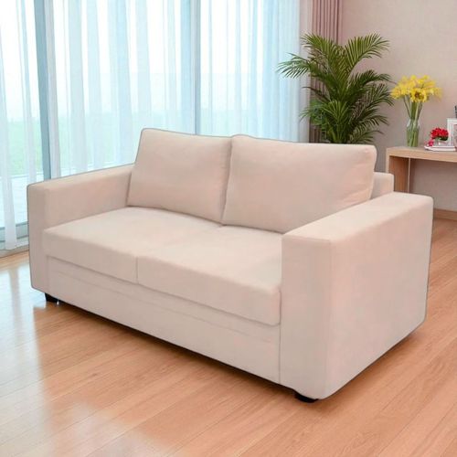 Sofa Lois 2 puestos en tela, arena