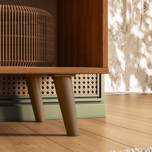 Mesa de Tv Austin Natural y gris