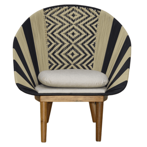 Silla Decorativa Ugur Pata Natural/negro