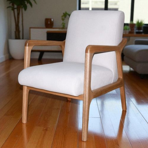 Silla Decorativa Hakan Pata Natural/tela