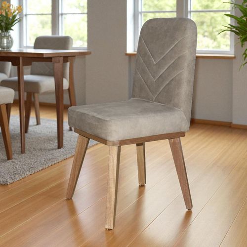 Silla de Comedor Ediz P/nat Tela/beige