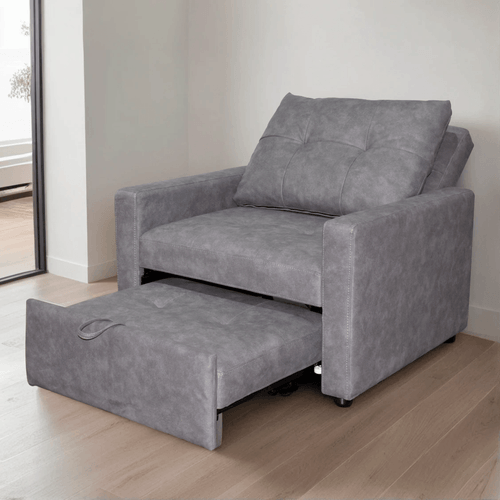Silla Cama Ray en Tela, gris Oscuro