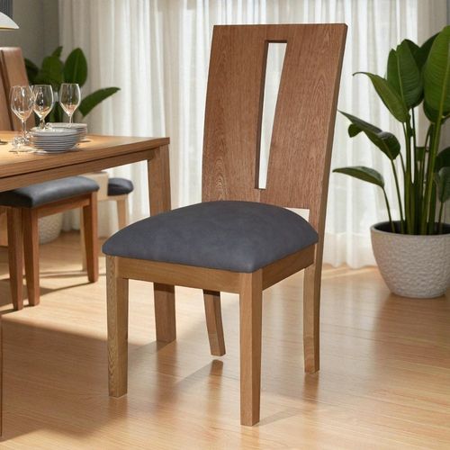 Silla de Comedor Estambul Pata Natural, gris