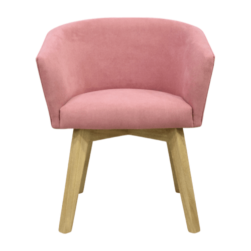 Silla Decorativa Axel madera natural, rosa