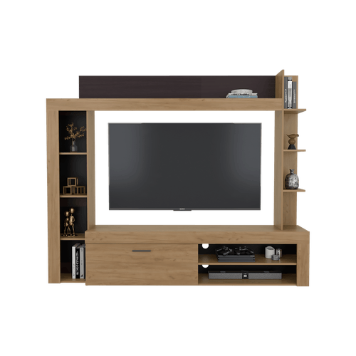 Centro de Entretenimiento Cecil 70" 178X215X35 RTA Fresno Wengue ZF