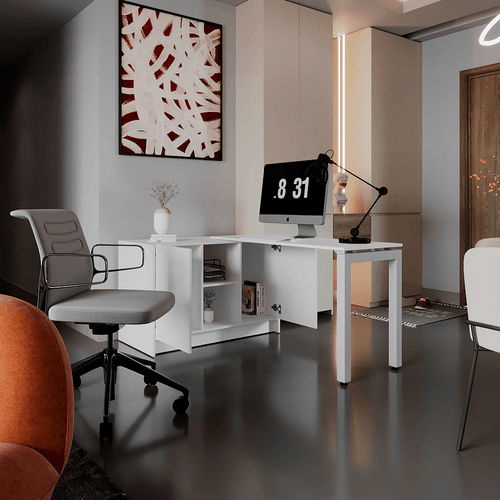 Escritorio Giratorio Alfie 72X120X51 RTA Blanco ZF