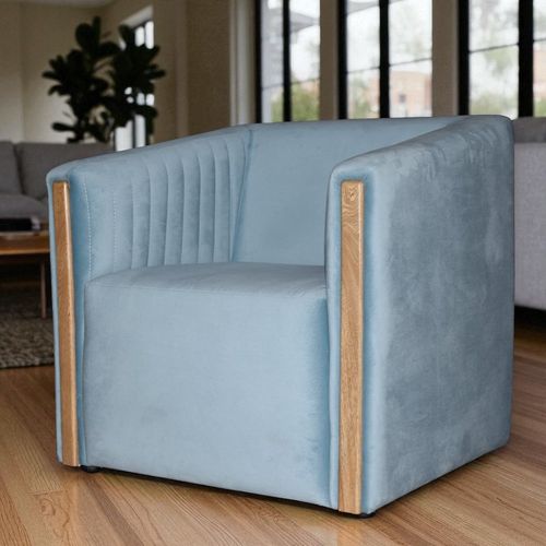 Silla Decorativa Fatih Pata Natural/celeste