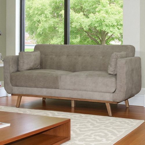 Sofa Kinda 3 puestos en tela, beige