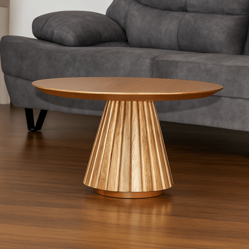 Mesa Centro Zuri 60 Cm Listones/natural