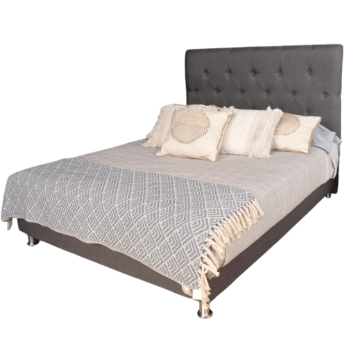 Basecama + Cabecero Ozan 140x190 Tela/gris