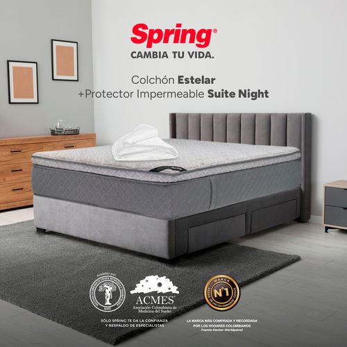 Colchón ´Spring Estelar 140x190cm Gratis protector