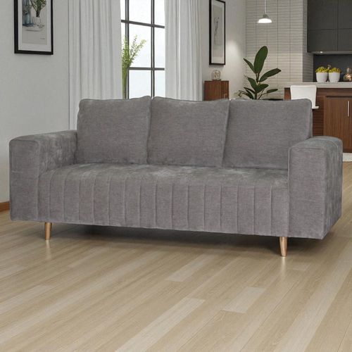 Sofá New York 3 puestos en tela, taupé