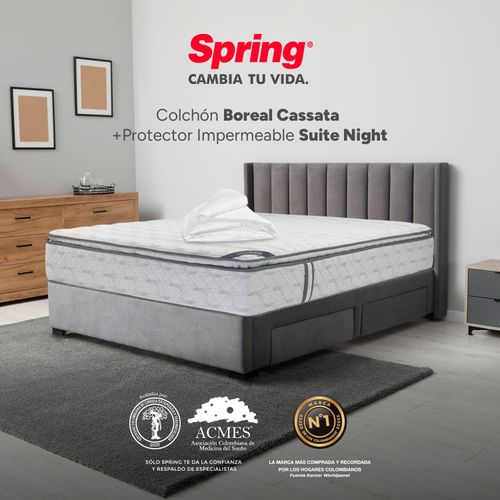 Colchón Spring Boreal 100x190cm Gratis protector
