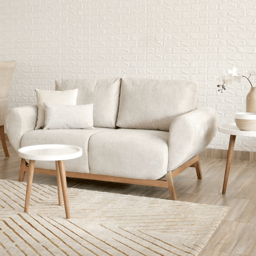 Sofa 2 Puestos Darling Pata Natural/tela