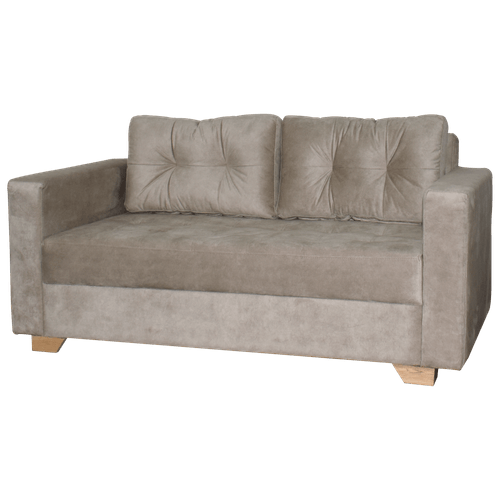 Sofá 2 Puestos Hari Tela Beige-con Poltrona