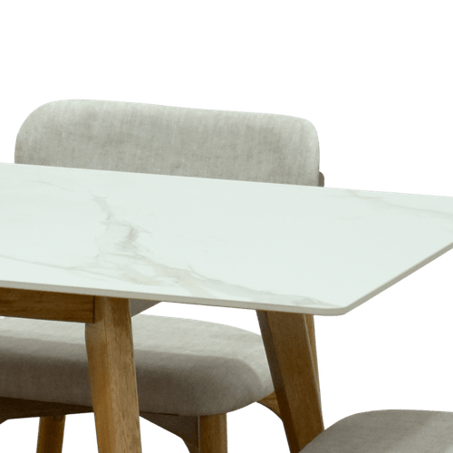 Mesa de Comedor Lumina 4 puestos sinterizado beige