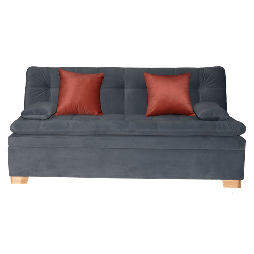 Sofá cama Andalucía con Baúl en tela, plomo