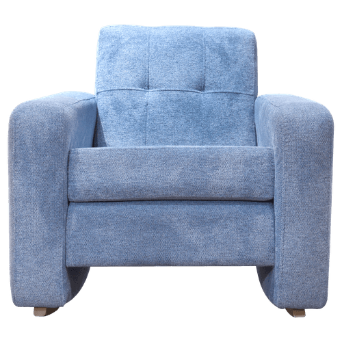 Silla Mecedora Tweed Tela/celeste