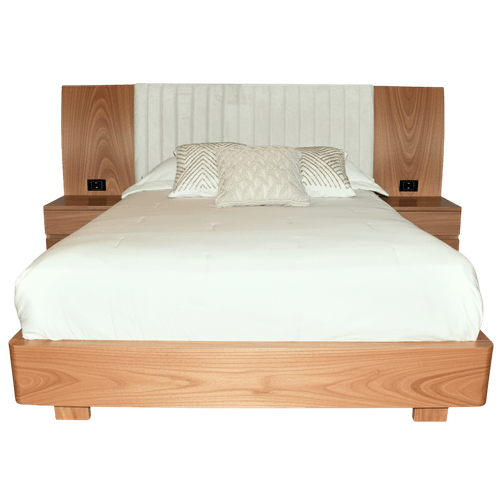 Cama 160 Asturias C/mesas De Noche Natur