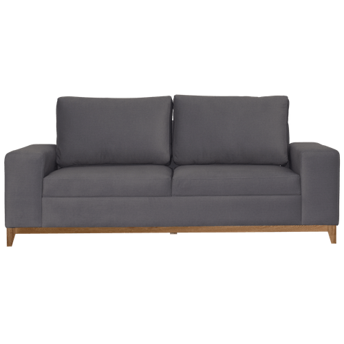 Sofa 3 Puestos Sepig natural, tela gris