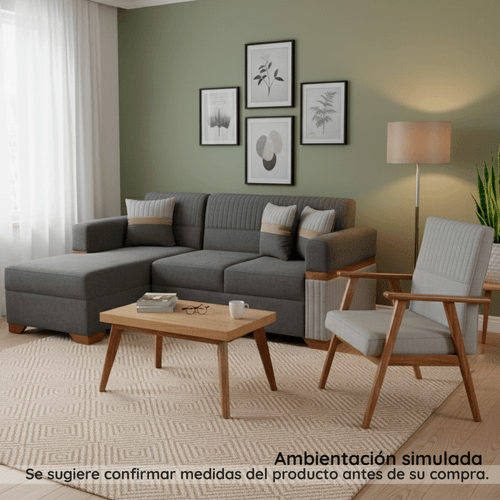 Sala Modu Jero +silla+mesa/gris
