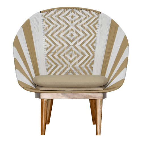 Silla Decorativa Ugur Nat/blanco/beige