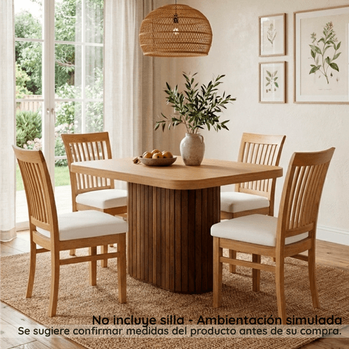 Mesa de Comedor 4 puestos Ciro 120x90/natural