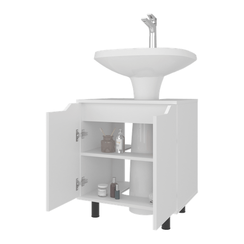 Mueble Lavamos de Pedestal Marlo 63X55X41 RTA Blanco