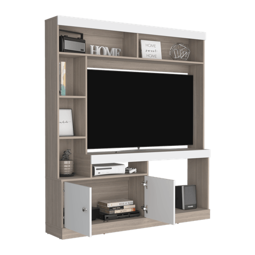 Centro de entretenimiento Dante TV 55'' 170X150X30 RTA Bardolino Blanco