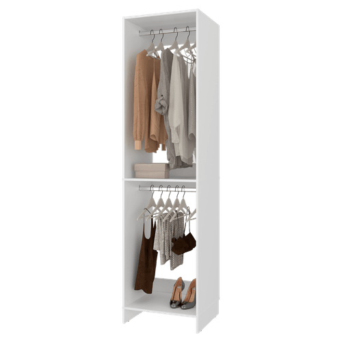 Closet Eco 2 Rods 213X55X48 RTA Kronos Blanco ZF