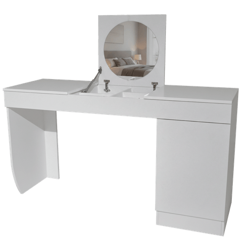 Escritorio Pente Crystal Natural y blanco