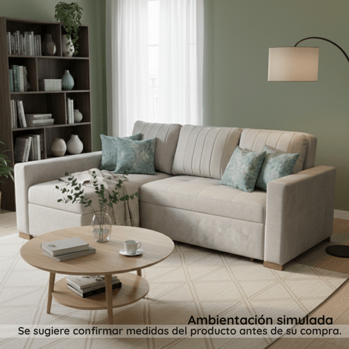 Sofá cama Modular Valencia pequeño derecho Ivory