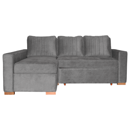 Sofá cama modular Valencia pequeño derecho gris
