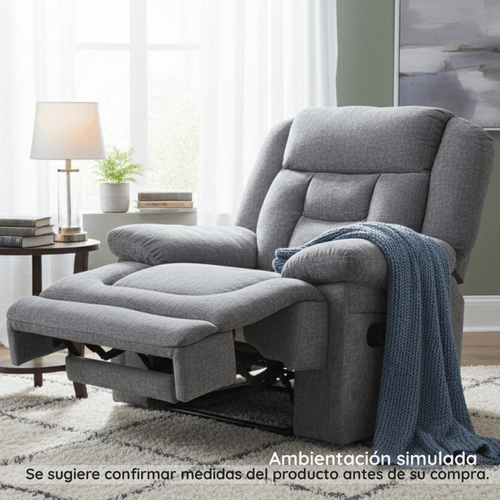 Silla Reclinable Milán en tela, Grafito