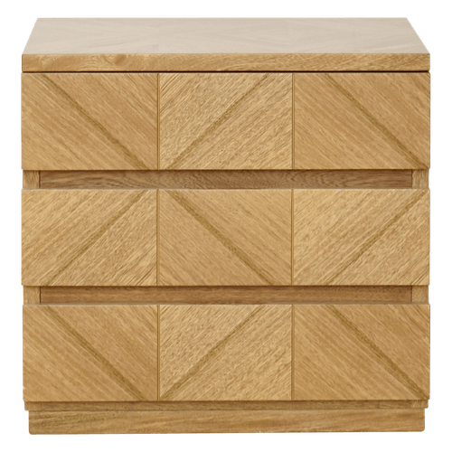 Mesa Noche Paris 3cajones Natural