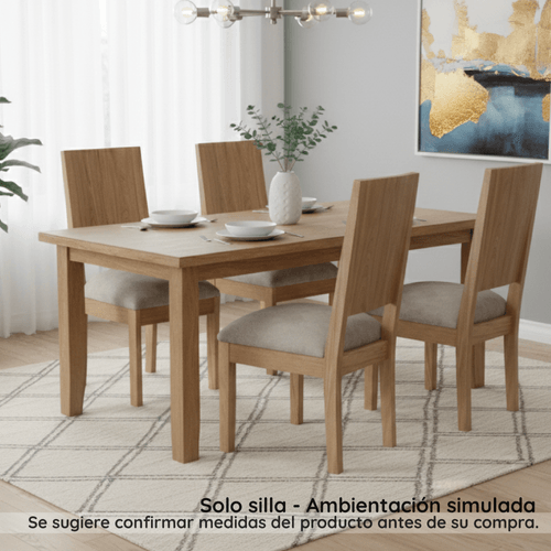 Silla de Comedor Filadelfia Tela/beige Nat