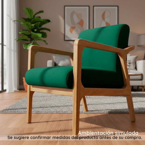 Silla Decorativa Hakan Pata Nat /verde