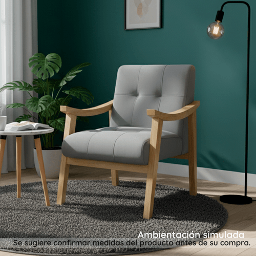 Silla Decorativa Yunus Pata Nat /gris